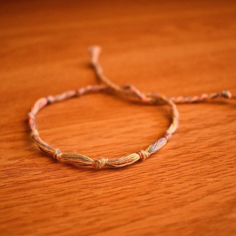 Rainbow Rope Woven Bracelet - Picture 1 of 3